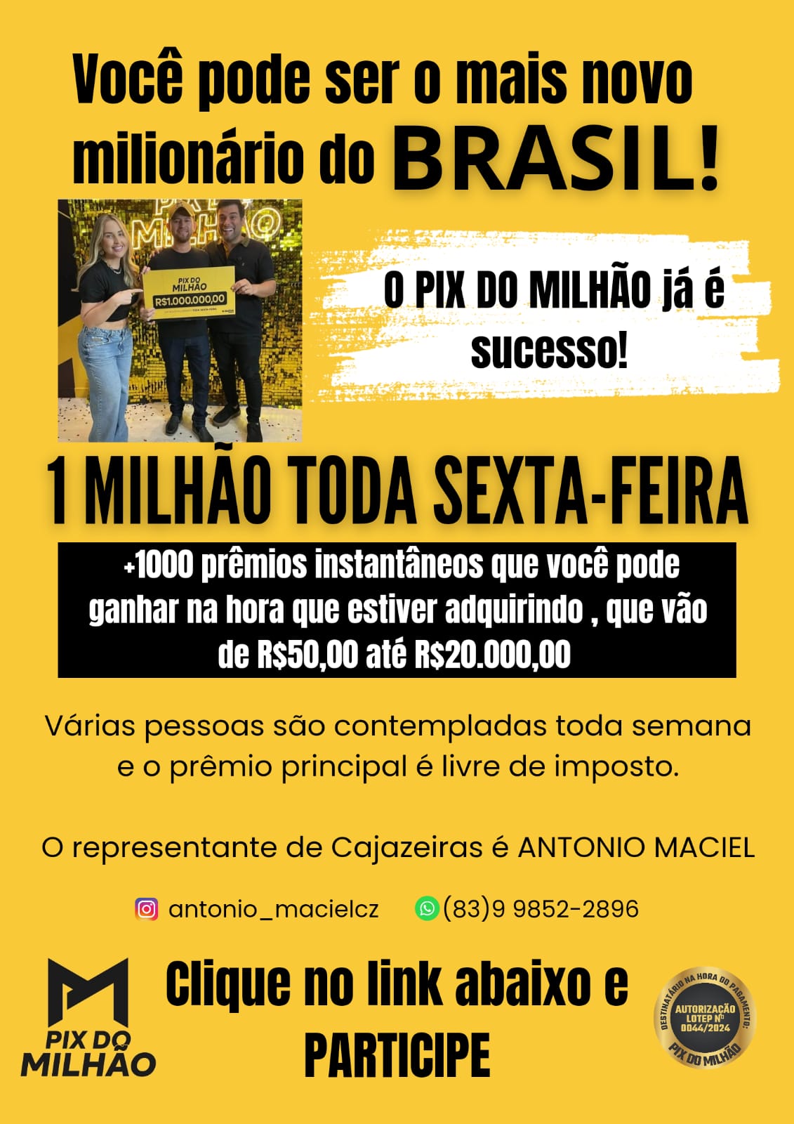 Pix 1 milhão